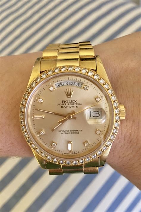 rolex donna perpetual day date|rolex oyster day date price.